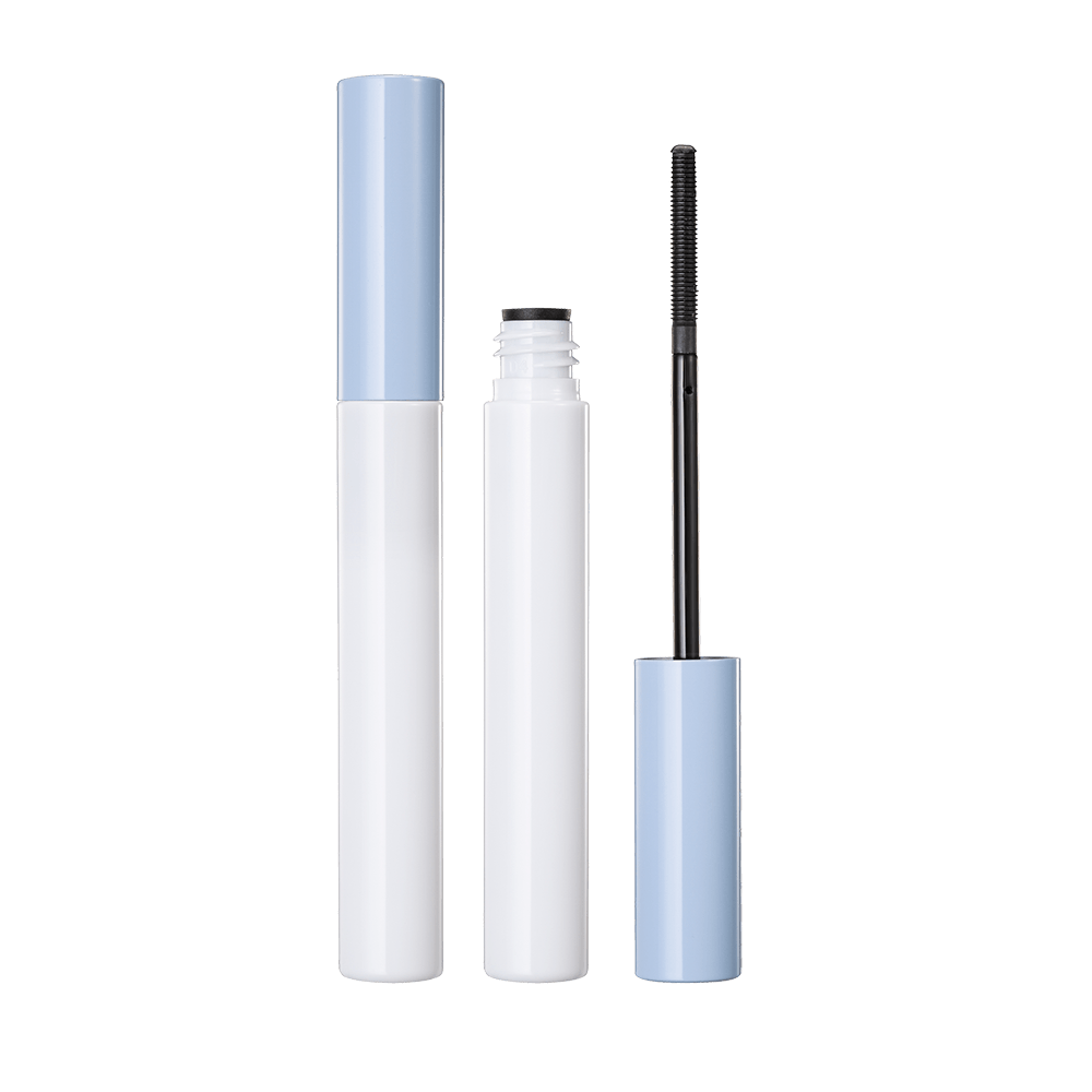 Rund tom mascara tubbehållare med metallborste HM1181