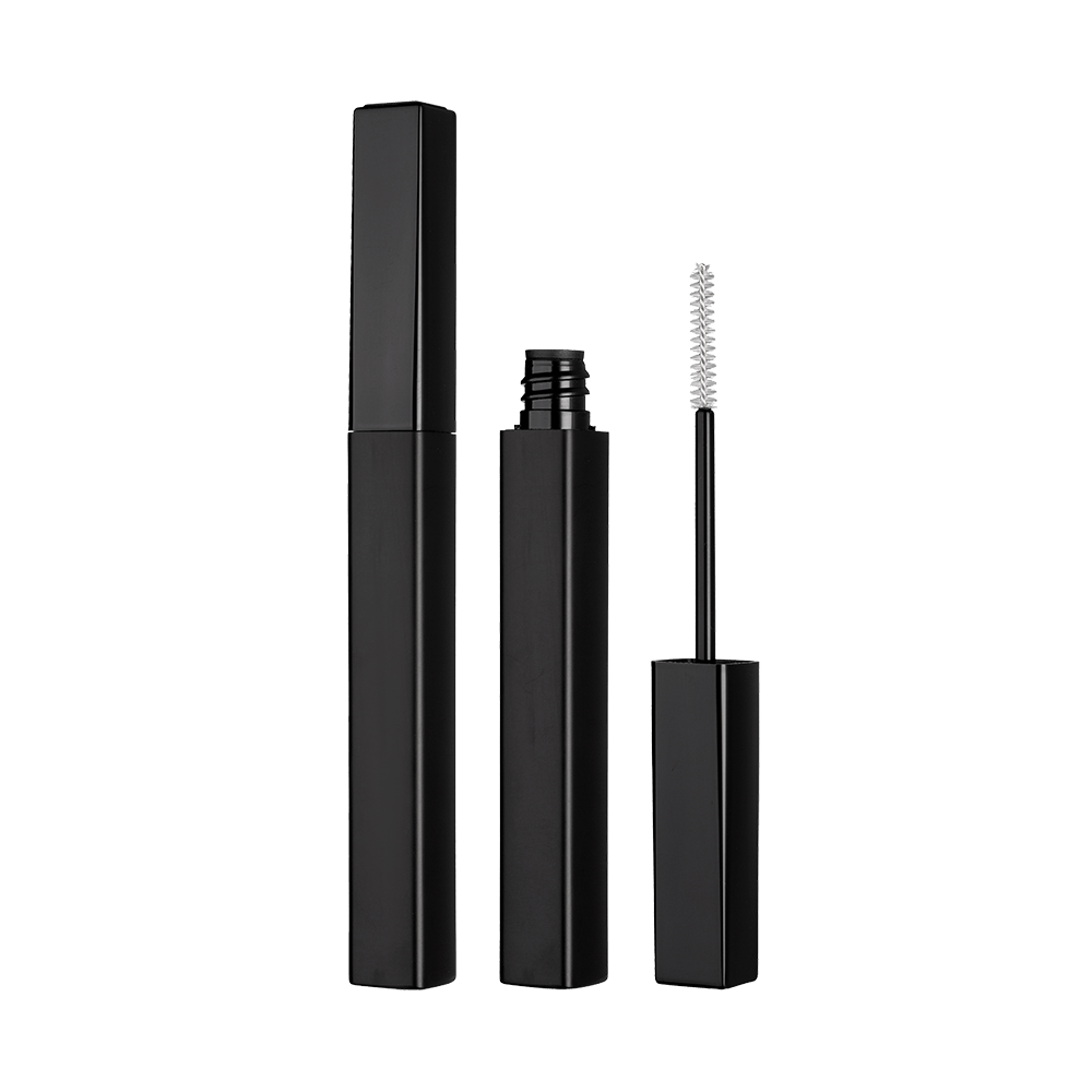 4,5 ml fyrkantig matt svart liten tunn tub aluminium mascara tub HM1256